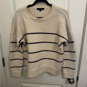 Banana Republic Striped Cream Sweater